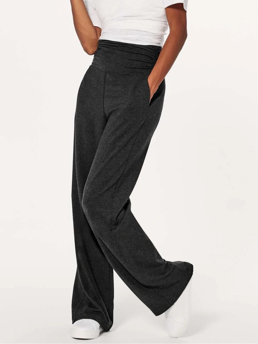 lululemon athletica Wide-Leg Pull-On Pants in Dark Charcoal
